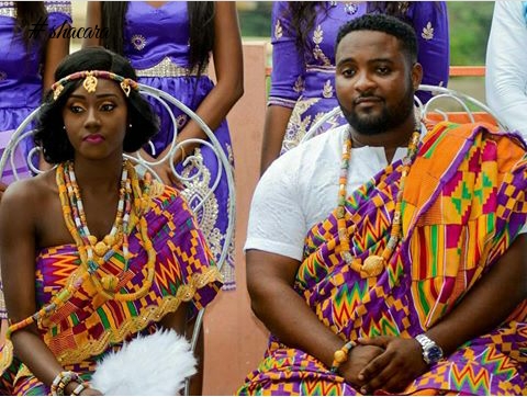 These Couples Adorned In Kentes, Ahenemas And Gold Ornaments, Will Make You Love Ghanaian Traditional Weddings
