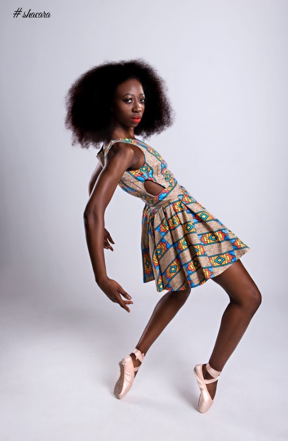 The fashion brand collaborated with a talented Ballet dancer Abiola Efunshile as they wanted to showcase a rare sight of a British African Ballerina in African Prints. The collection its self is inspired heavily by the prints