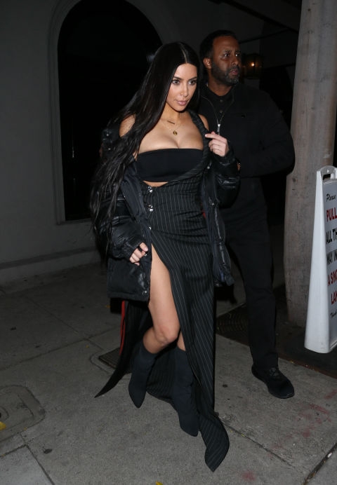 Kim Kardashian's Nipples Have Never Been More Free Than in This Sheer Top