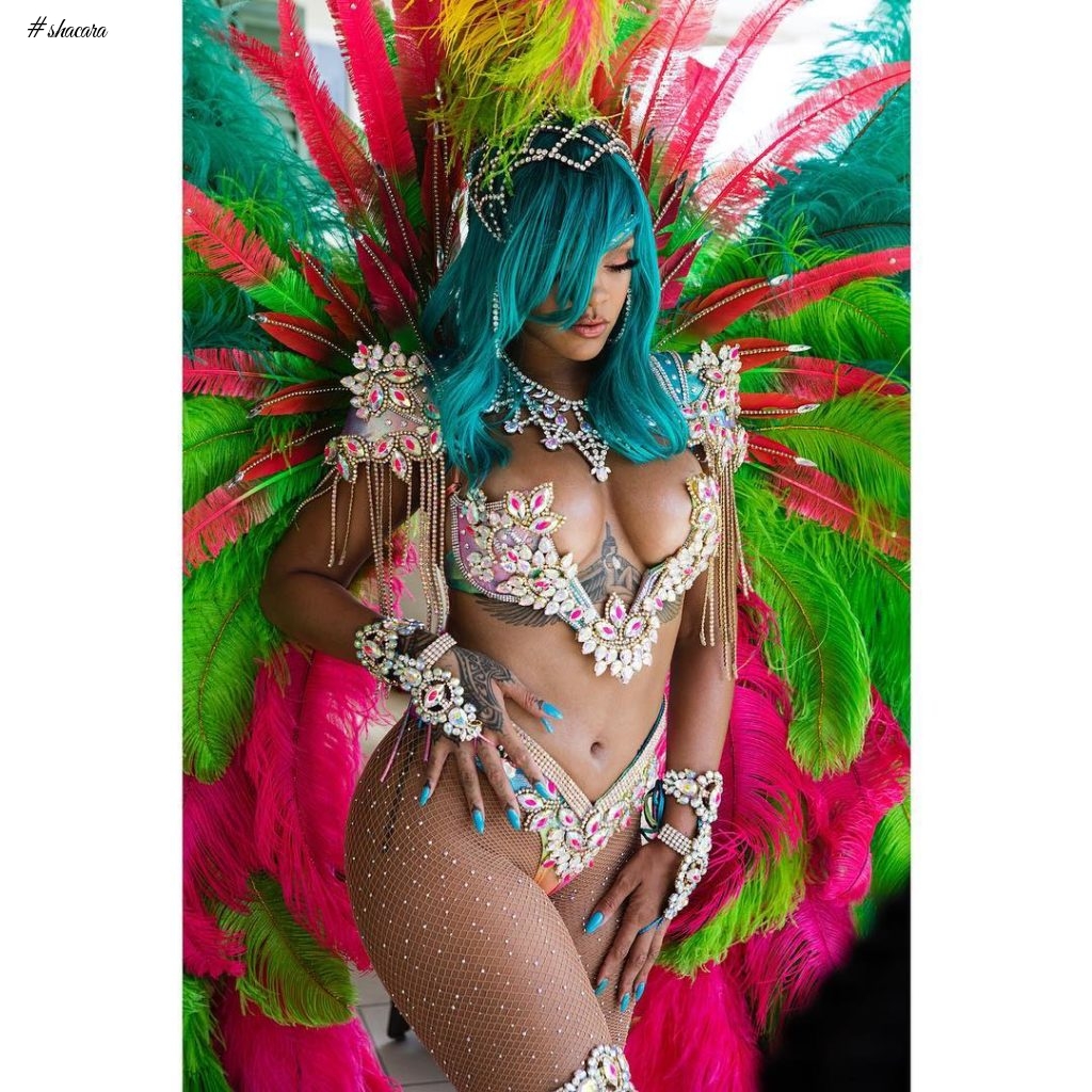 Rihanna’s Sexy Colourful Costume For This Year’s Crop Over Festival Is The Bomb