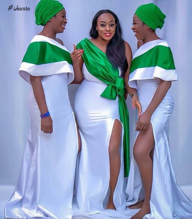 GREEN AND WHITE INDEPENDENCE DAY STYLES! NIGERIA LOOKED FABULOUS AT 57