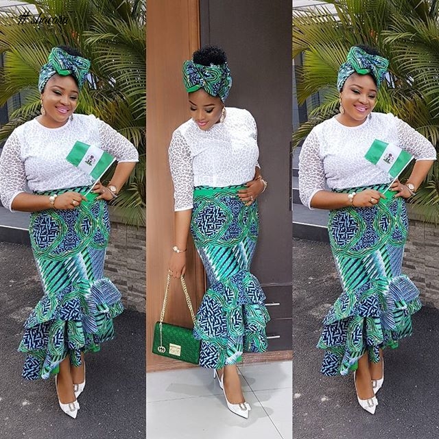 GREEN AND WHITE INDEPENDENCE DAY STYLES! NIGERIA LOOKED FABULOUS AT 57