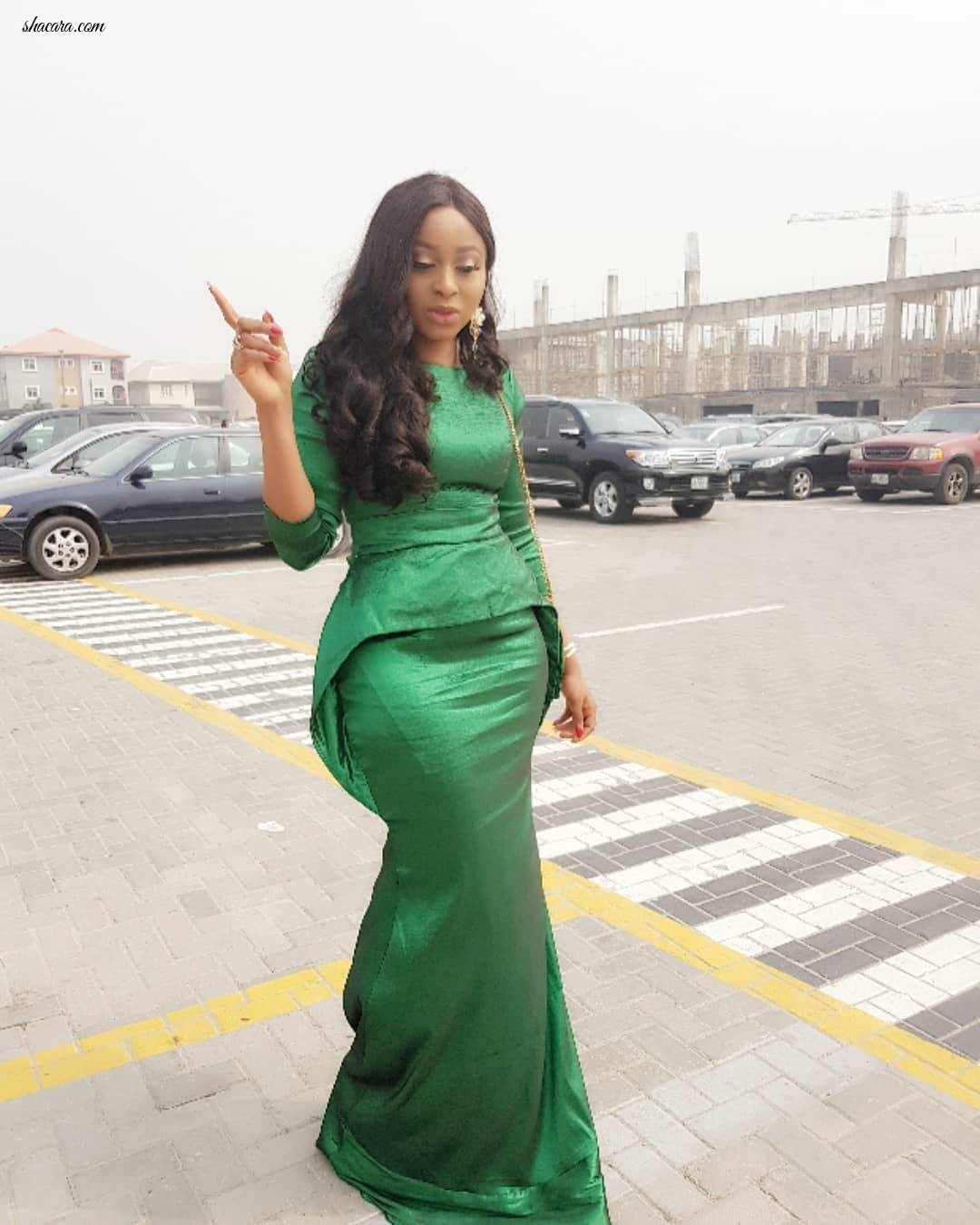 GREEN RUSH!LATEST ASO EBI STYLES FROM THE OWAMBE PARTIES
