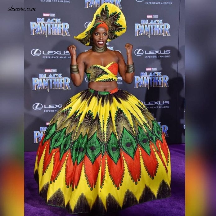 African Themed Fashion Dominates At Black Panther Movie Premiere