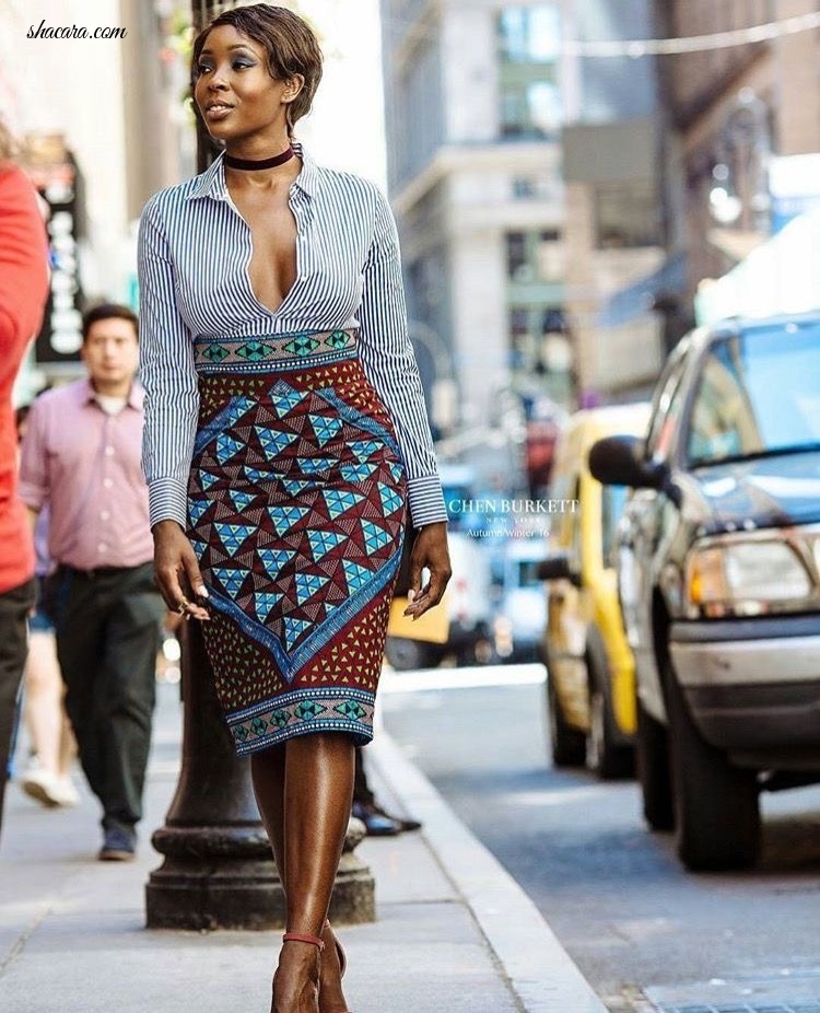 CHECK OUT HOW TO STYLE YOUR ANKARA PENCIL SKIRT TO WORK