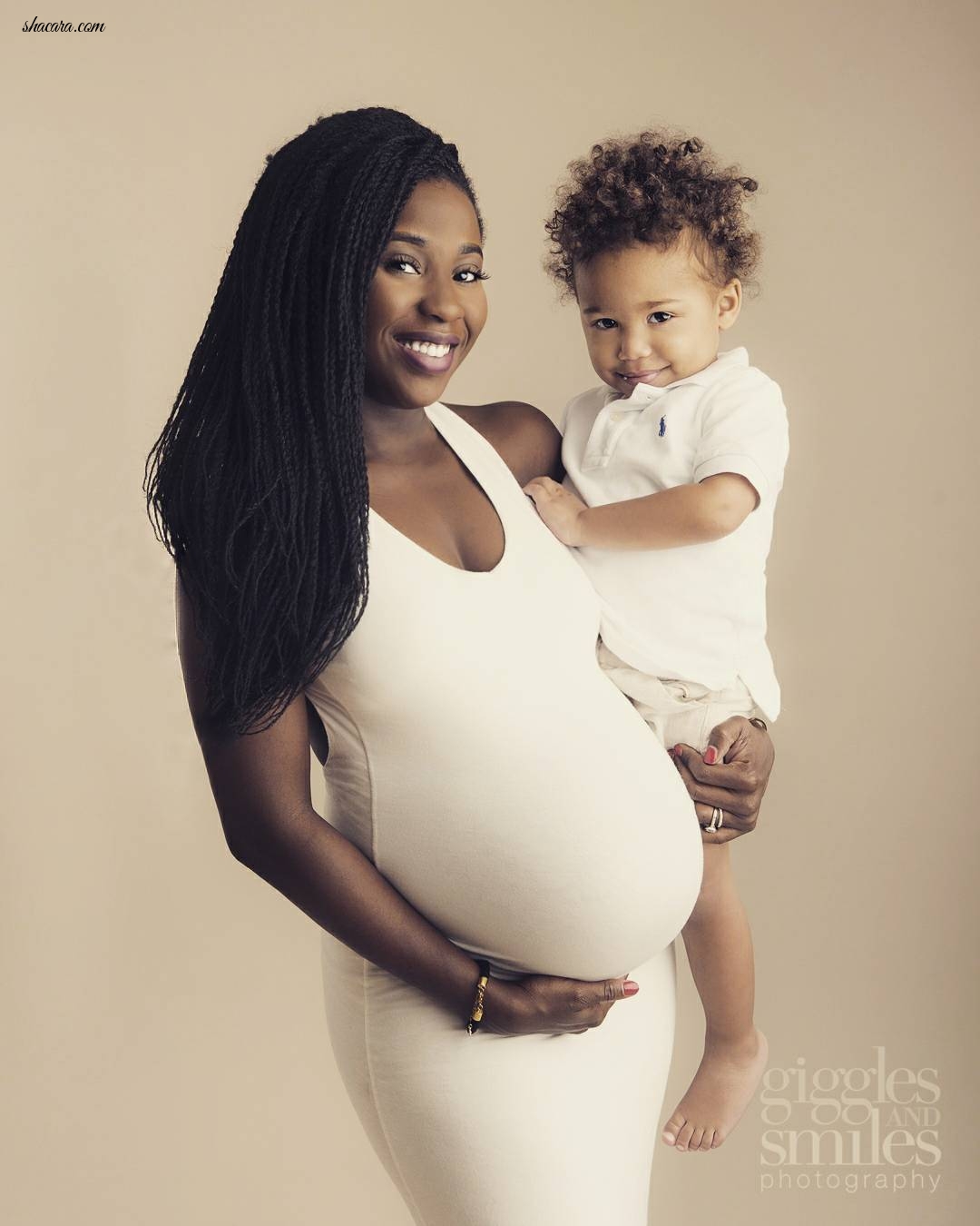 3 Plus 1! See Gorgeous Photos Of Adanna & David’s Maternity Shoot