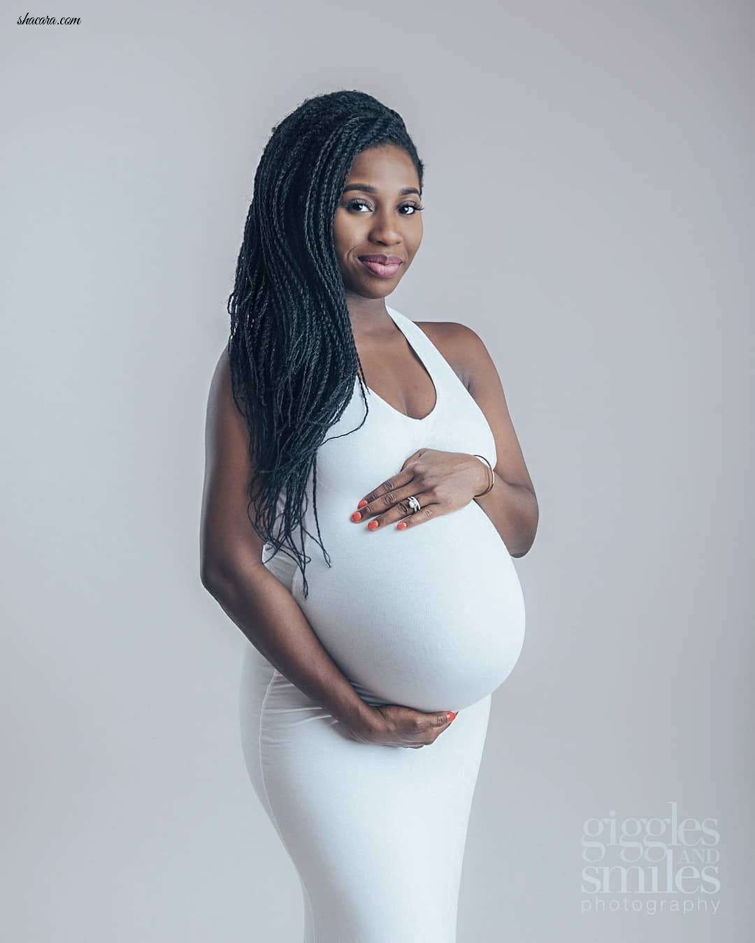 3 Plus 1! See Gorgeous Photos Of Adanna & David’s Maternity Shoot