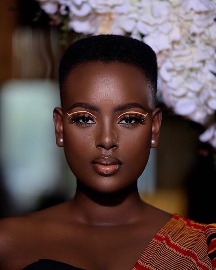 Uganda’s Dark Skinned Beauty Bettinah Tianah Unleashes Jaw Dropping Images For Her New Brand BEAUTY UGANDA