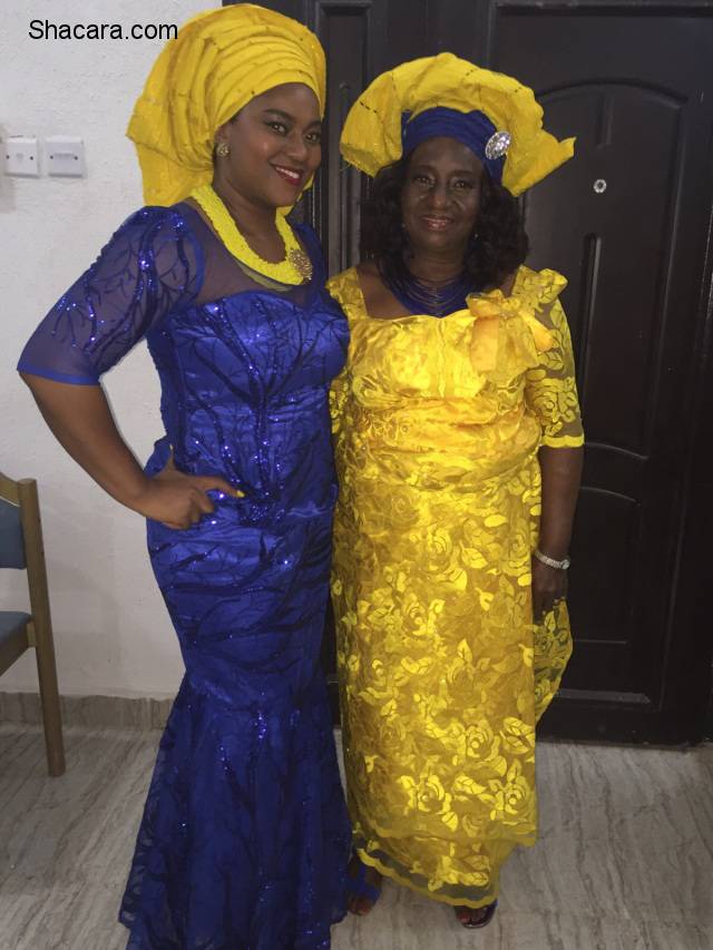 Blue and yellow Aso Ebi Styles