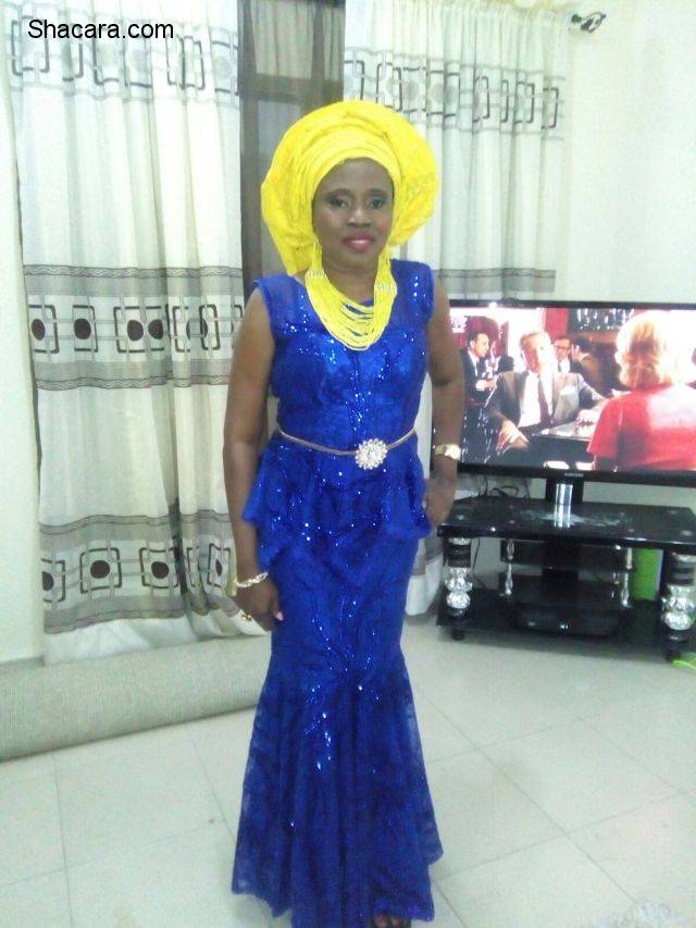 Blue and yellow Aso Ebi Styles