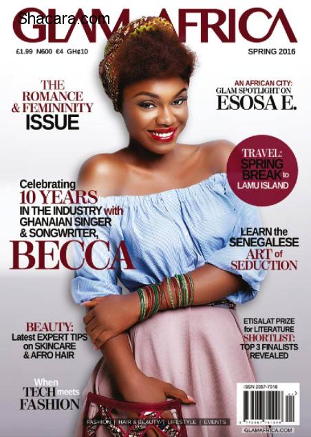 GHANIAN SINGER BECCA COVERS GLAM AFRICA’S MAGAZINE LATEST ISSUE