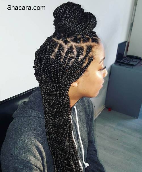 BEFORE YOU UNDO YOUR BRAIDS: HERE ARE 5 EXQUISITE BOX BRAIDS HAIRSTYLES TO DO YOURSELF