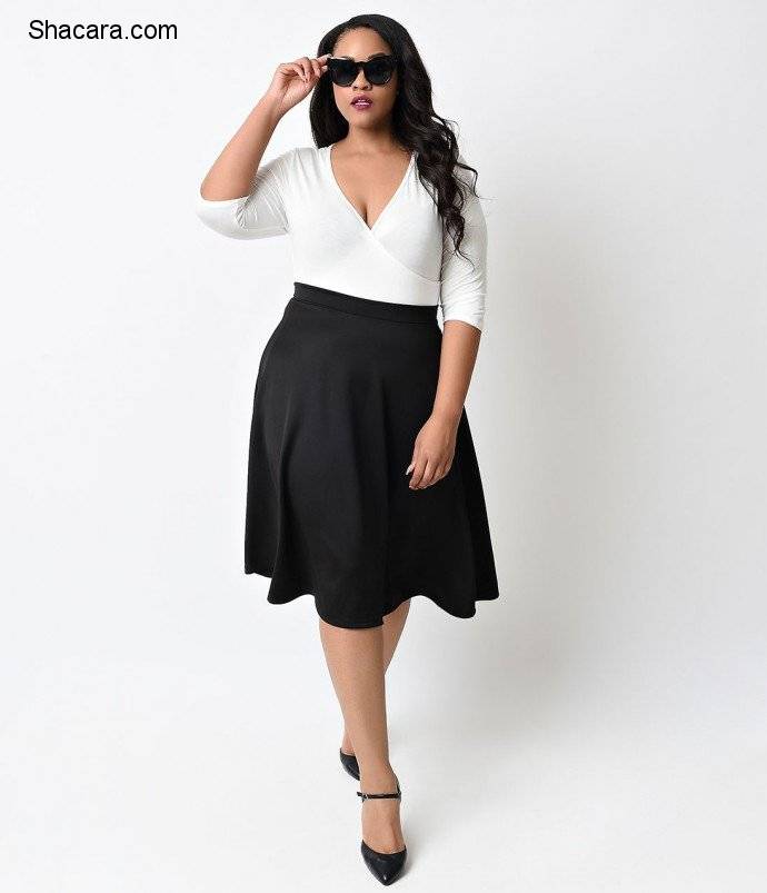 THE BEST WAYS TO ROCK THE PLUS-SIZE HIGH WAIST FLARE SKIRT IN STYLE.