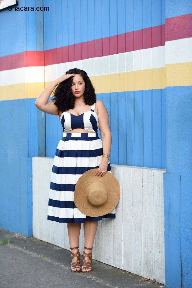 CUTE PLUS-SIZE STRIPES OUTFIT INSPIRATIONS