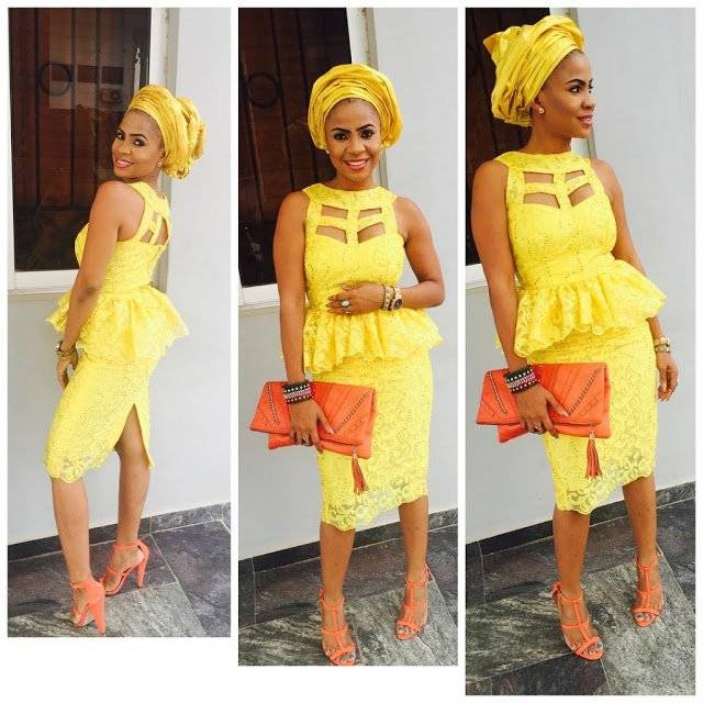 COOL AND TRENDY ASO EBI SHORT LACE DRESSES