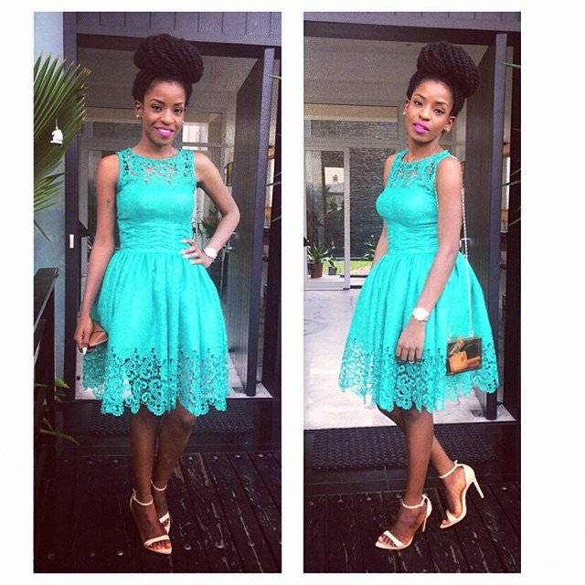 COOL AND TRENDY ASO EBI SHORT LACE DRESSES