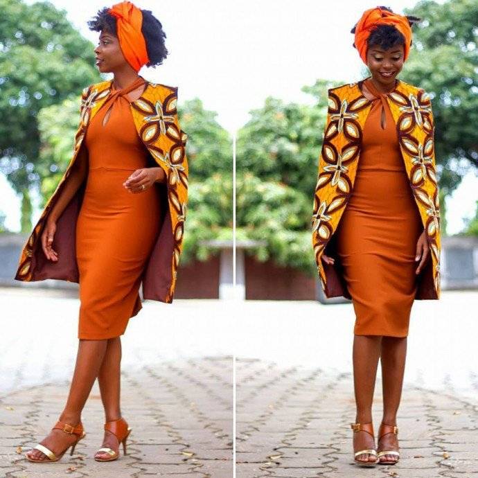 JOIN THE CAPE FASHION WITH THESE ANKARA CAPE STYLES