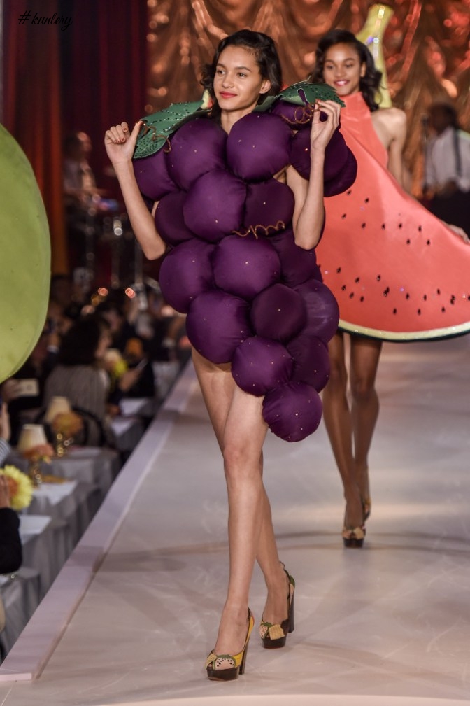 #LFW2016 – IT WAS A FRUITY AFFAIR AT CHARLOTTE OLYMPIA’S SPRING SUMMER 2017 PRESENTATION!
