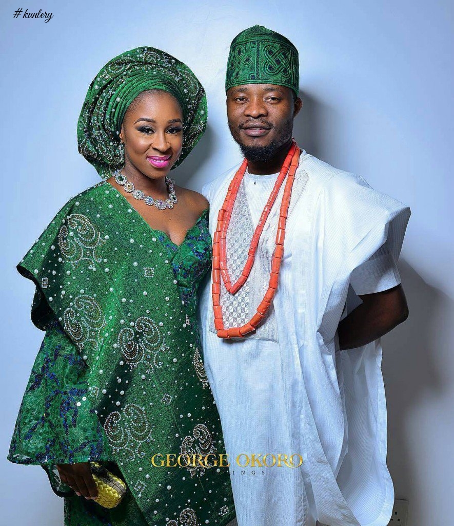 AMINA AND MOBOLANLE’S GREEN AND WHITE TRADITIONAL WEDDING