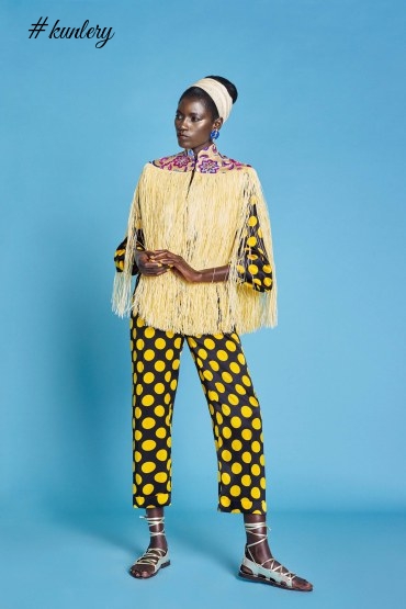 Mandarin Collars & Raffia Fringe in Duro Olowu’s Spring 2017 Ready-to-Wear Collection