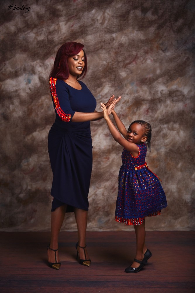 SMART MONEY WOMAN ARESE UGWU AND DAUGHTER IN A MOMMY AND ME PHOTOSHOOT FOR IRO LAGOS