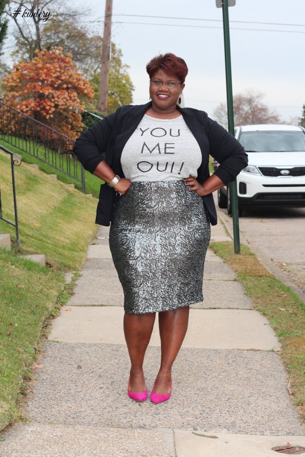 SEQUIN SKIRTS WITH THE PLUS SIZE FASHIONISTAS
