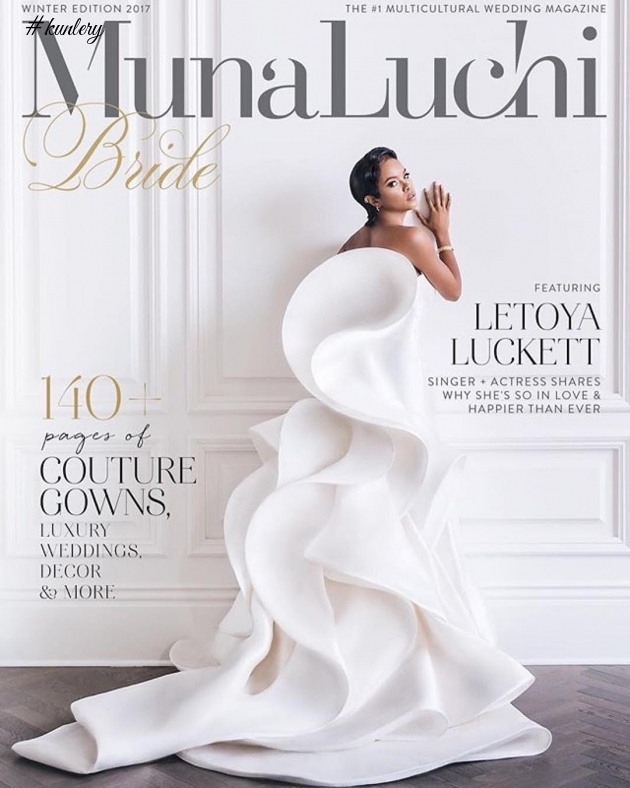 LETOYA LUCKETT STUNS ON THE COVER OF MUNALUCHI BRIDE WINTER EDITION