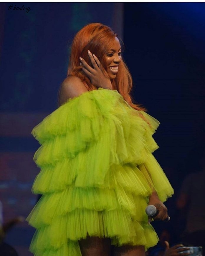 Check Out The Haute Fashion Bomb Tiwa Savage Dropped On Us At The WizKid Concert