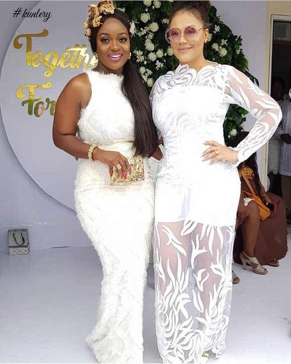 Jackie Appiah, Joselyn Dumas And Nadia Buari Flaunting Ample Curves In Luxurious Figure- Hugging White Outfits