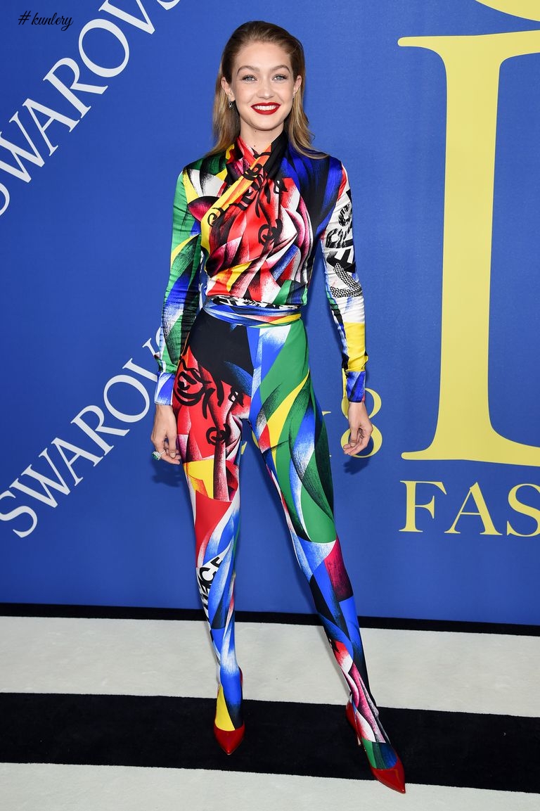 Gigi Hadid’s Versace Catsuit For The CFDA Fashion Awards! Yay Or Nay?