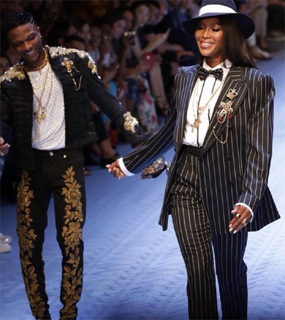 Nigerian Superstar Wizkid Shares A Runway With Iconic Model Naomi Campbell