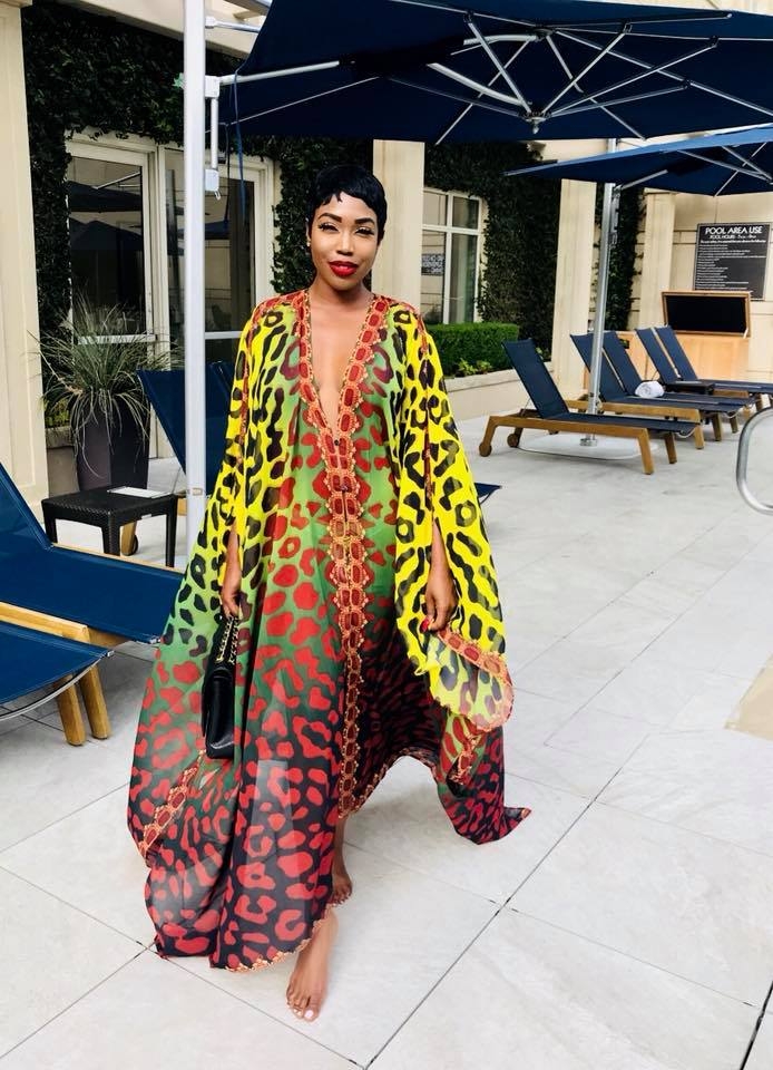 Sierra Leone’s Queen Of Style Sai Sanko Is A Killer This Print Robe Dress