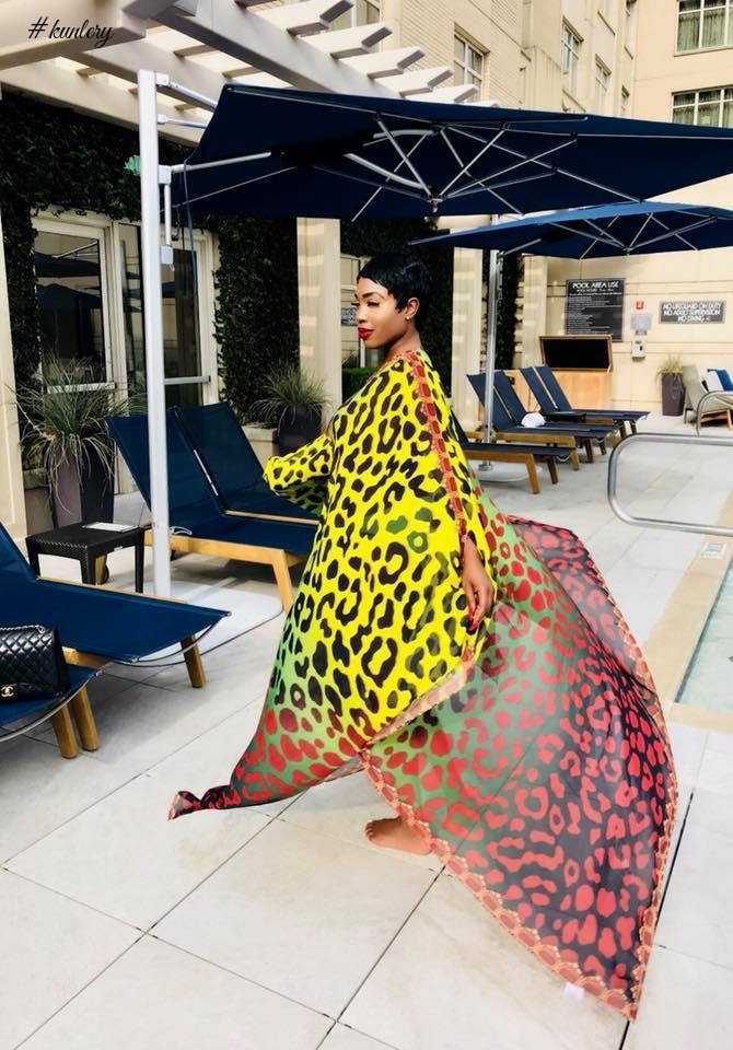Sierra Leone’s Queen Of Style Sai Sanko Is A Killer This Print Robe Dress