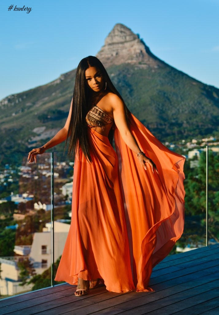 South African Star Bonang Matheba is Chic In This Burnt Orange Ensemble!