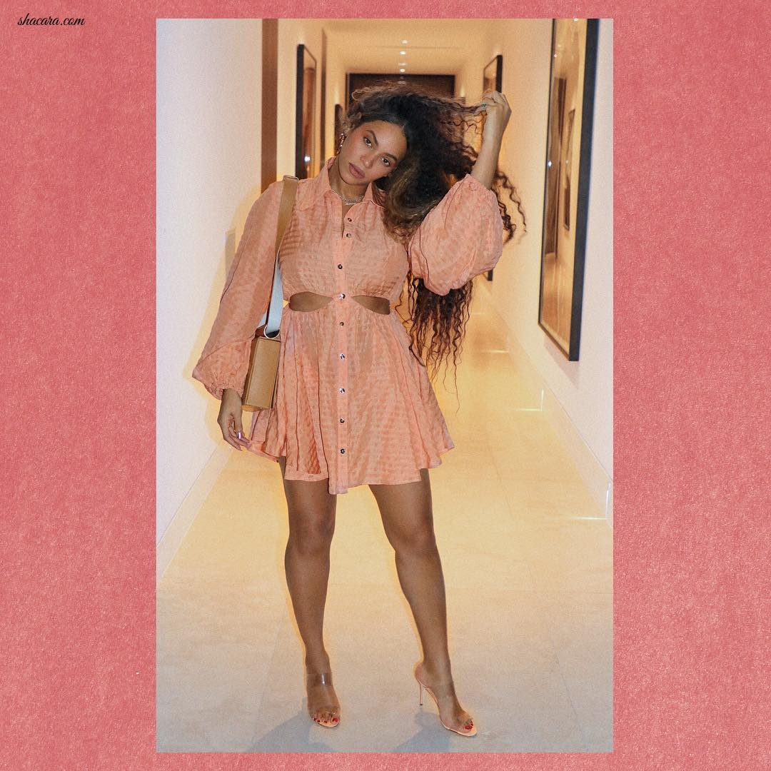 Slay Mama! Beyonce Stuns Instagram In Two Peach Coloured Ensembles