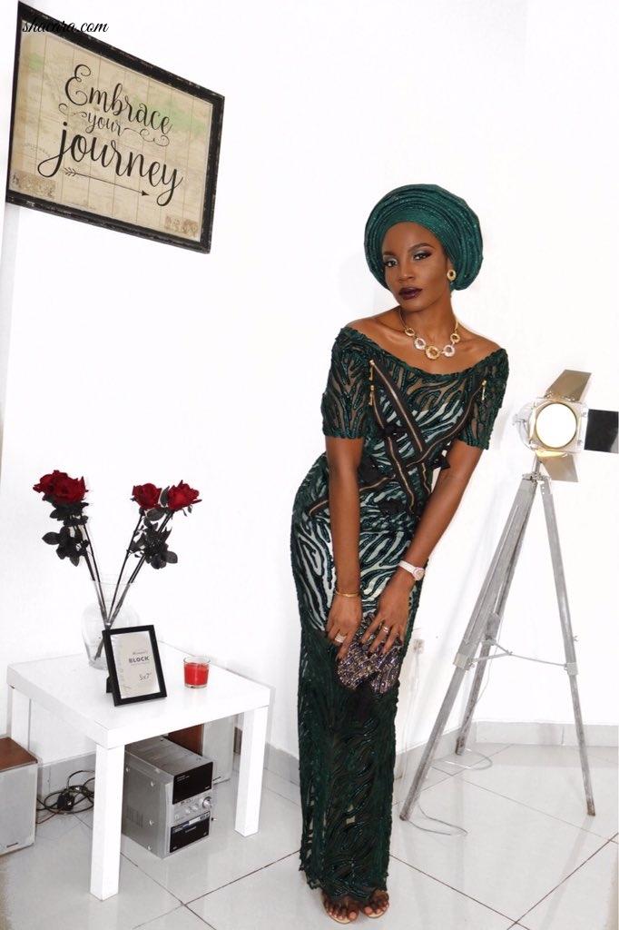 Seyi Shay Defines Elegance In Stunning Green Number By Mile Mosun