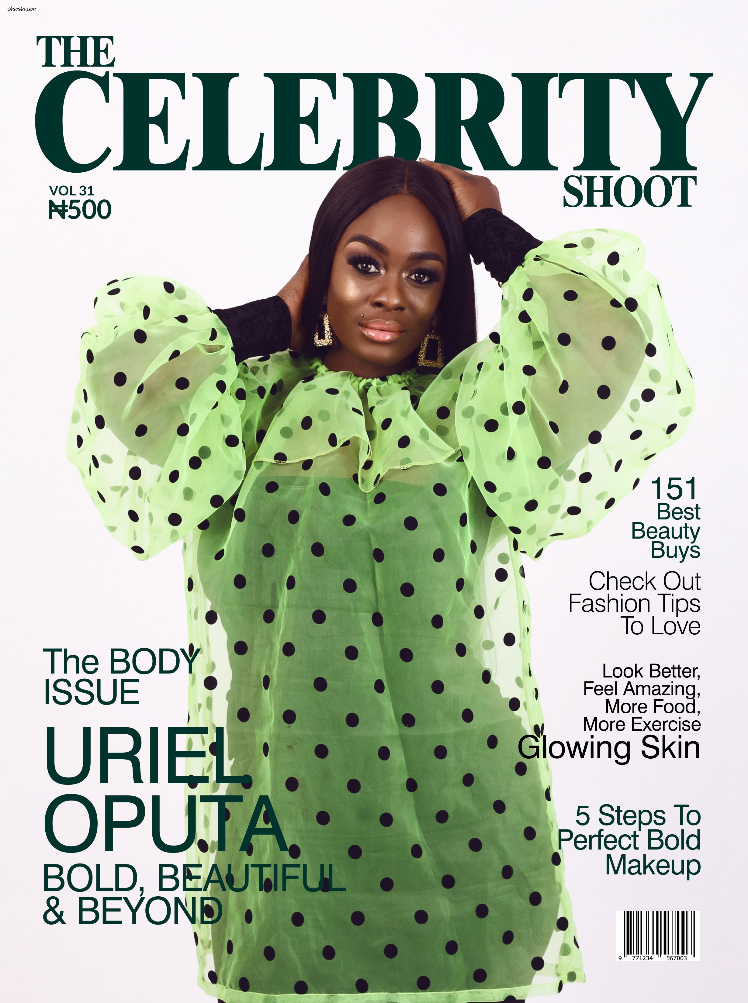 Bold, Beautiful & Beyond! Uriel Oputa Covers Celebrity Shoot Magazine’s Latest Issue