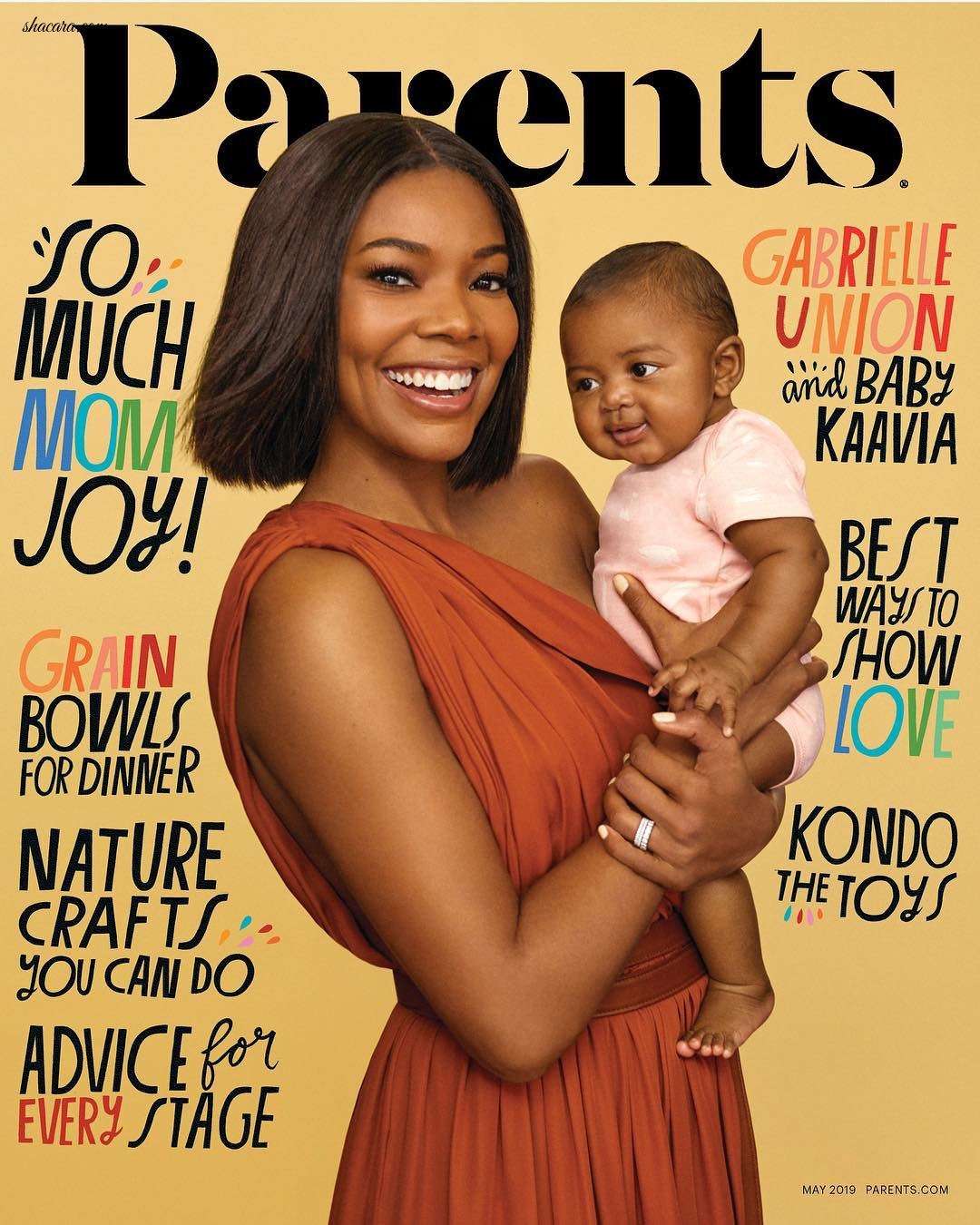 Gabrielle Union And Baby Kaavia James Pose For The May Issue Of Parent Magazine