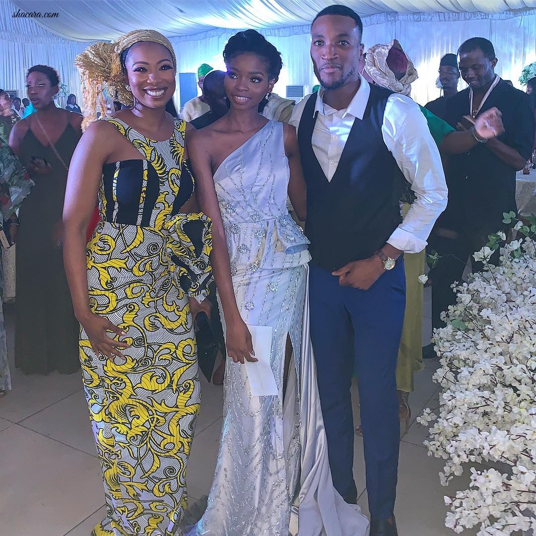 Ini Dima-Okojie, Nancy Isime, Bolanle Olukanni And More Dazzle At #AkahAndClaire’s White Wedding