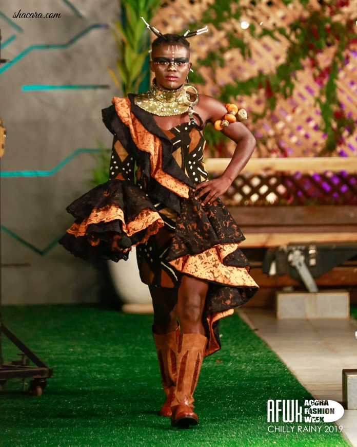 See Images Of When Akinko Lifestyle Clothing Unleashed Noella Wiyaala On Accra Fashion Week Runway