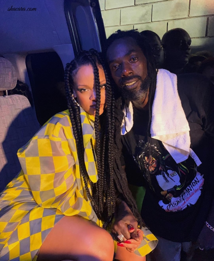 Rihanna Drops A Style Bomb As She Hangs Out In Barbados With Buju Banton & The Prime Minister