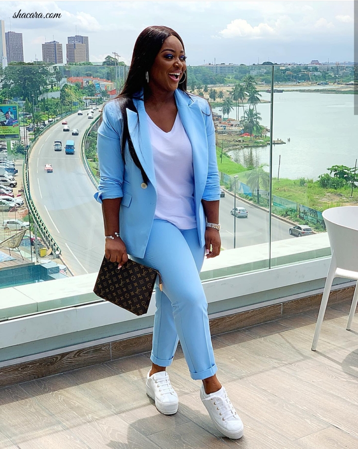 From Pounding Fufu To John Dumelo’s Wedding, Jackie Appiah Is Serving Jacket’s Like Never Before