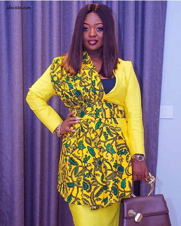 From Pounding Fufu To John Dumelo’s Wedding, Jackie Appiah Is Serving Jacket’s Like Never Before
