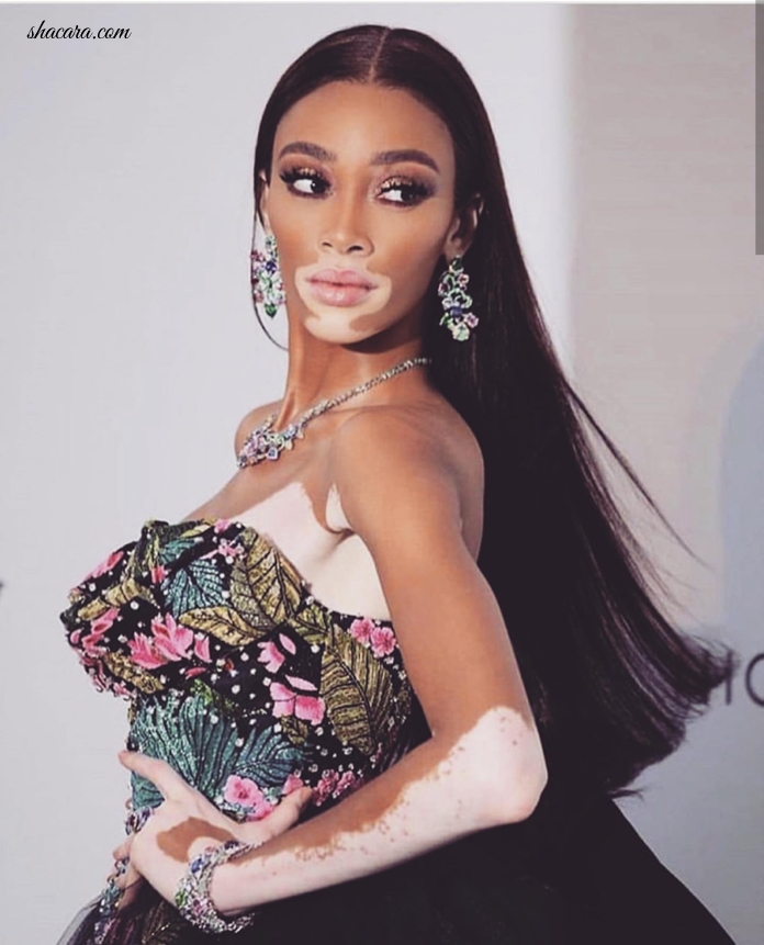 Winnie Harlow Is Beyond Stunning As She Rocks This Beautiful Floral Outfit To Host amfAR Cannes Gala 2019