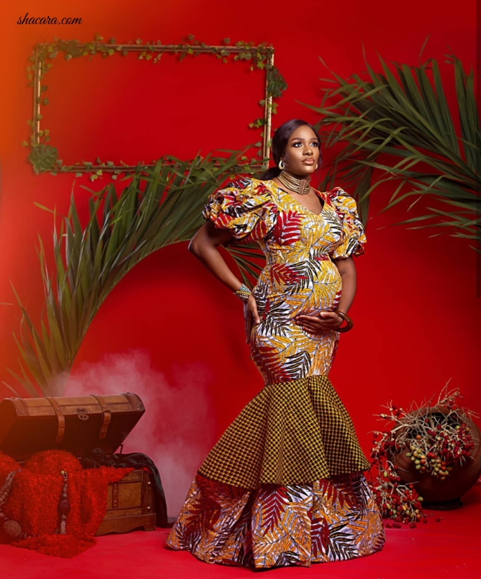 #HOTSHOTS: Style Influencer Chooses African Print For Her Pregnancy Images & Goes Viral Without Going Naked