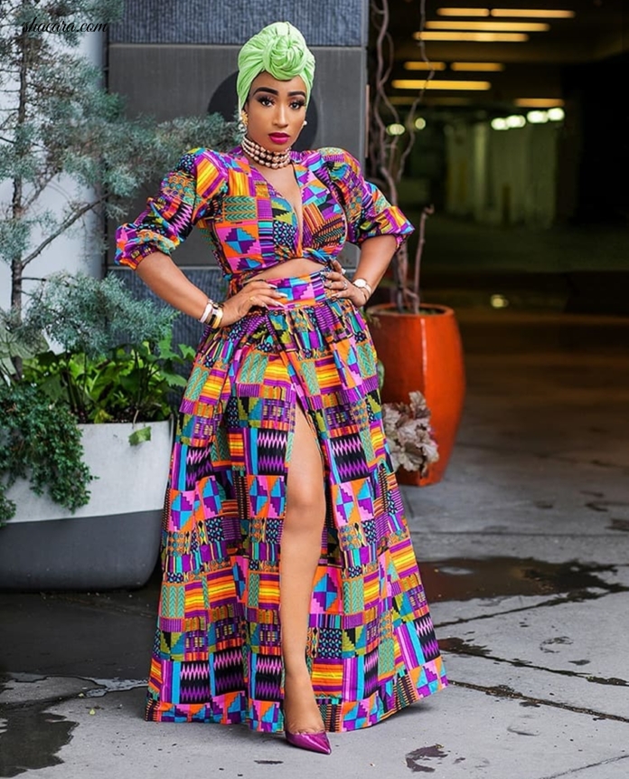#STYLEGIRL: Chic Ama Is Nothing But Stunning As She Hits Us With This Fabulous African Print Crop Top & Maxi Skirt