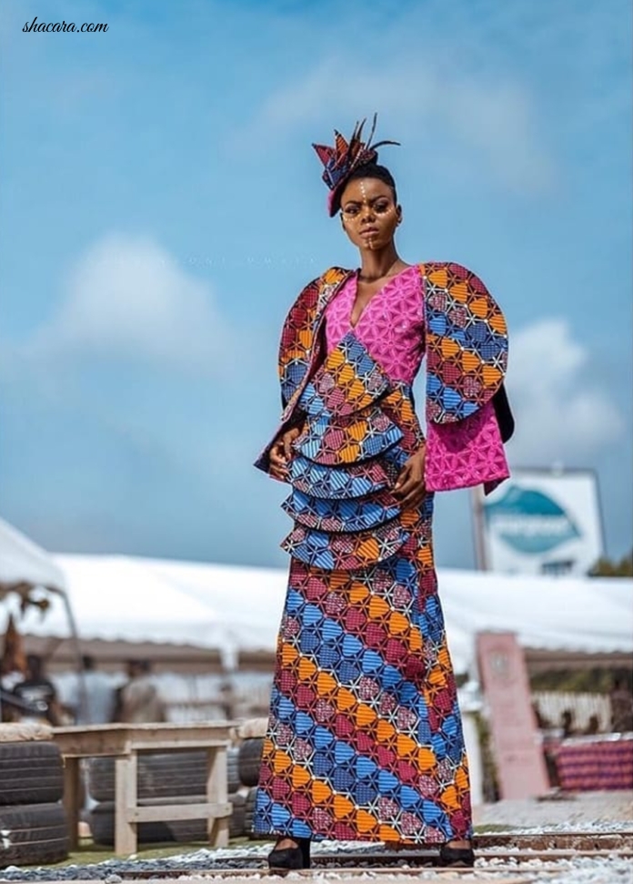 #HOTSHOTS: Beatrice Eli Steals The Show At The Wax Print Festival In This Fabulous Afro Couture Number By FD Fashion House
