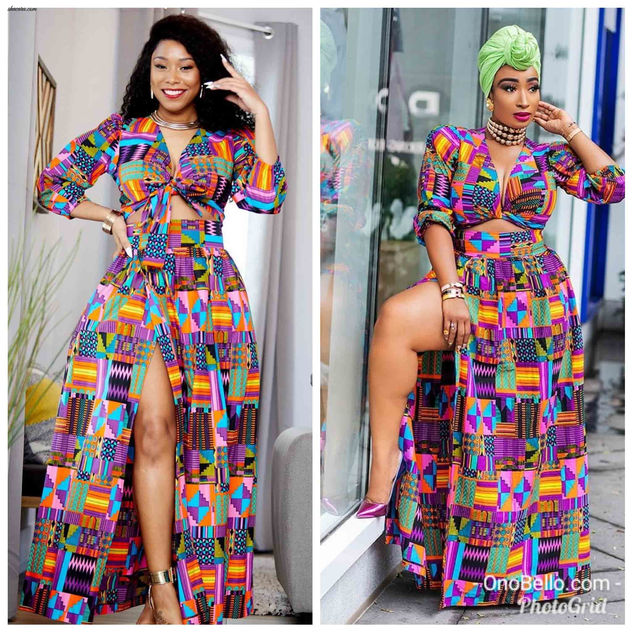 Who Wore It Better? Chic Ama and Addie Olutola in a Purple and Pink Kente Styling by Diyanu