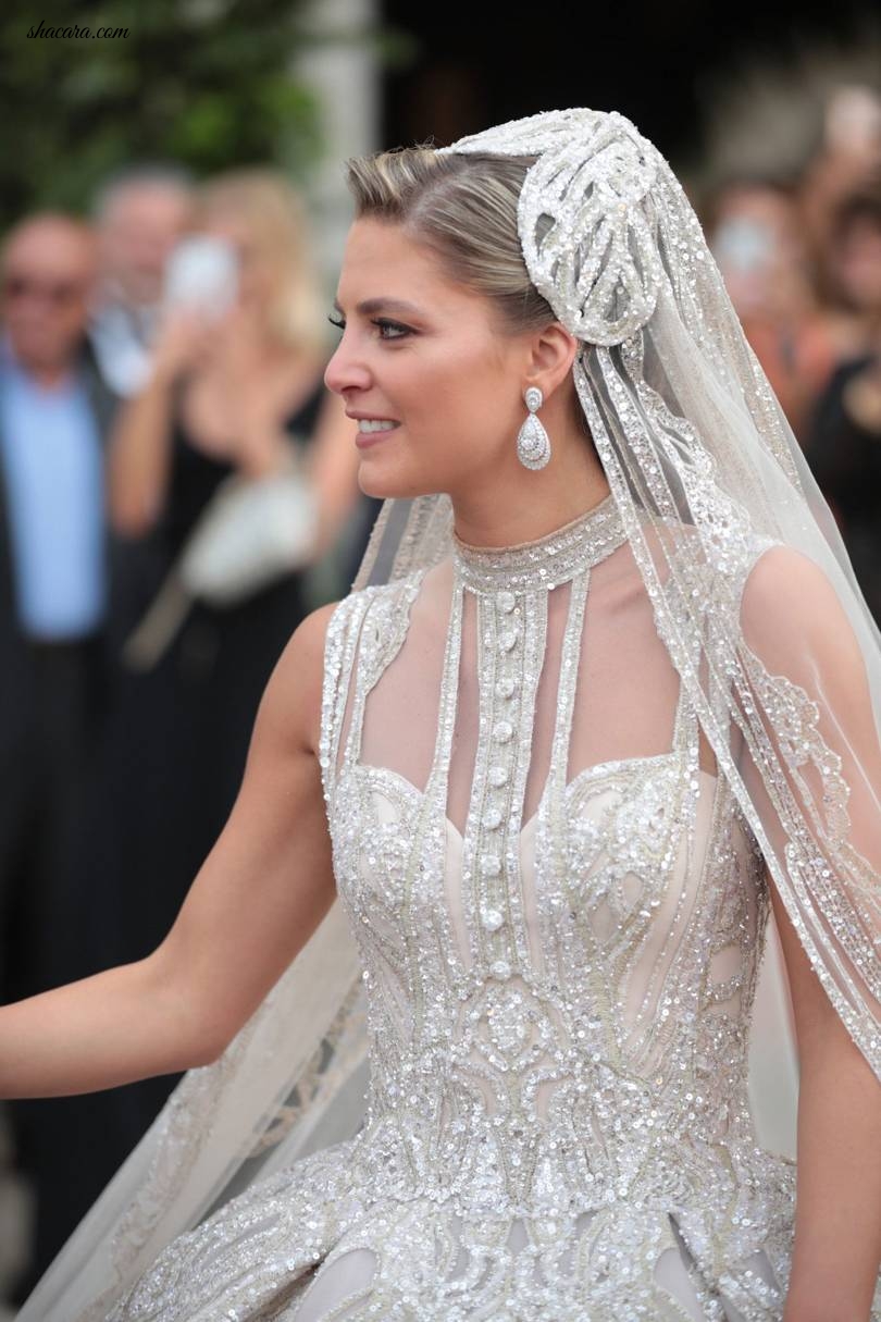 Elie Saab Designed Not One But Two Couture Wedding Gowns For His New Daughter-In-Law