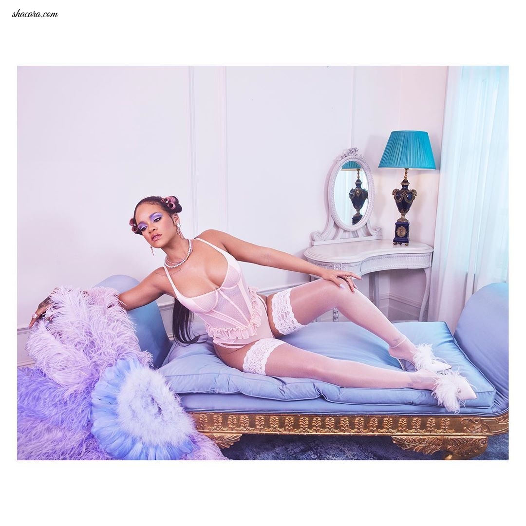 Rihanna Is Fierce In Sexy Lavender Lingerie For Savage X Fenty’s Latest Campaign